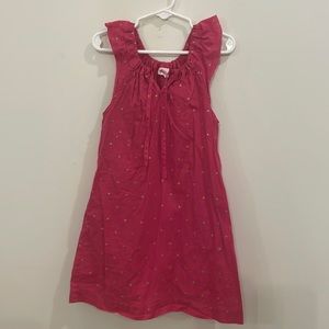 Egg by Susan Lazar kids pink with gold triangle print sleeveless dress